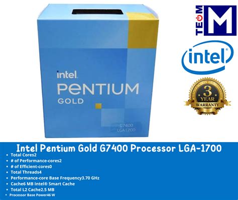 Intel Pentium Gold G Processor M Cache Ghz