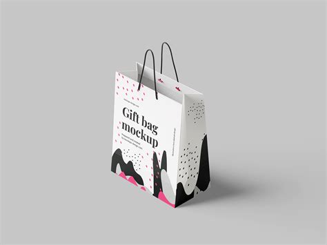 Paper Gift Bag Mockup Mockups Design