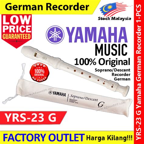 YAMAHA Soprano Descant Recorder German YRS 23 G 100 Original Genuine