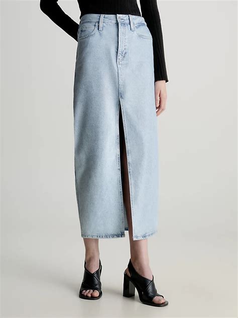 Coated Denim Maxi Skirt Calvin Klein® J20j2232211aa