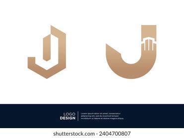 Set Letter J Building Logo Design Stock Vector Royalty Free