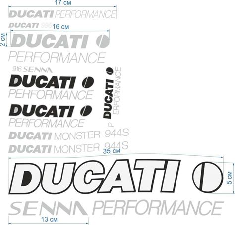 Ducati Performance Stickers Set Mxg One Best Moto Decals