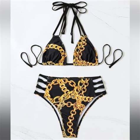 New Golden Chain Bikini Set Gem