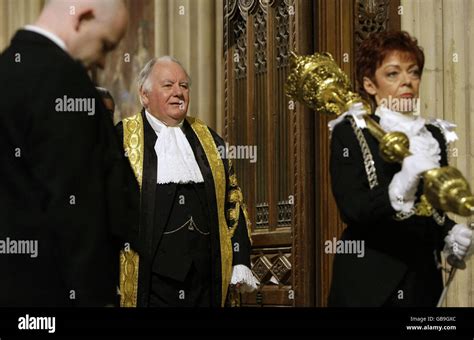 Speaker Of The House Of Commons Michael Martin Left And Serjeant At Arms Jill Pay Walk In A