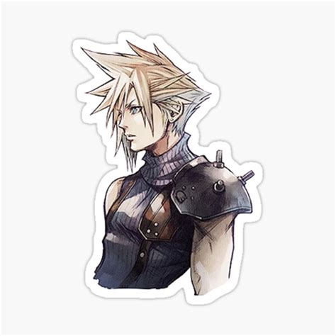 Final Fantasy 7 Cloud Strife Portrait Sticker For Sale By