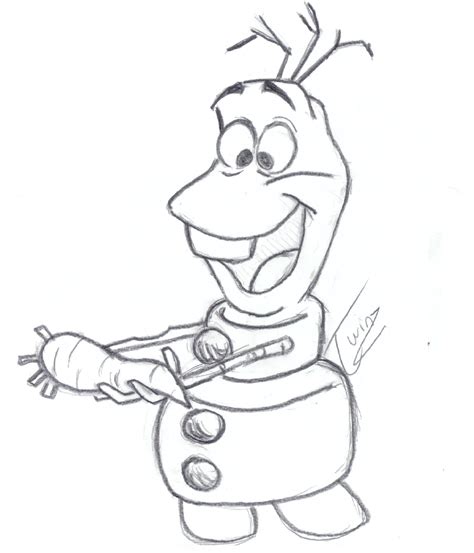 Olaf Frozen Sketch at PaintingValley.com | Explore collection of Olaf ...