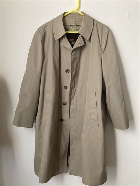 Botany 500 Vintage Men’s Trench Coat With Liner Size … - Gem