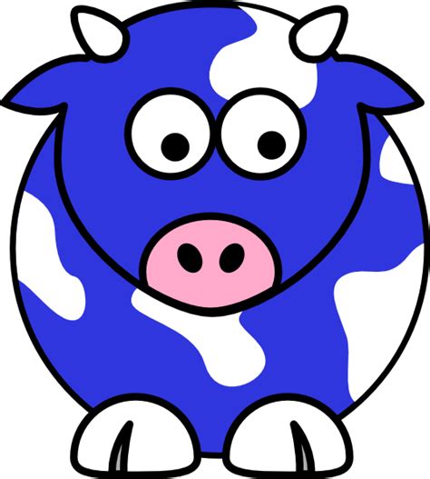 Blue Cow Clip Art at Clker.com - vector clip art online, royalty free ...