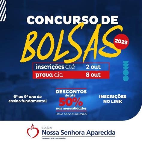 Colégio Nossa Senhora Aparecida abre inscrições para concurso de bolsas