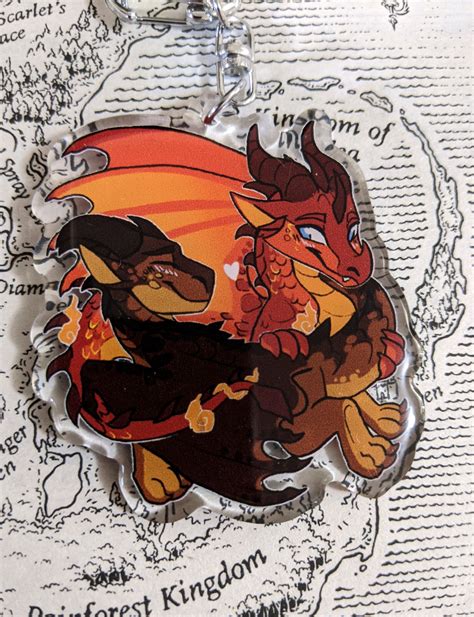 PREORDER: Peril and Clay Wings of Fire WOF Acrylic Charm - Etsy