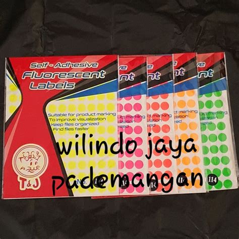 Jual Label Stiker Stiker Bulat Fluorescent Labels T J Self