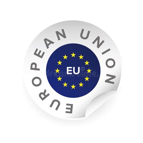 Símbolo Del Logotipo De La Unión Europea De E Ilustración del Vector