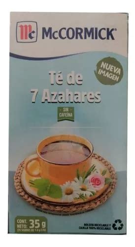 Caja De Té 7 Azahares Mccormick Con 24 Paquetes De 25 Sobres