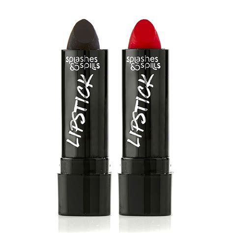 Amazon.com : Vivid Black and Red Lipstick - 2 Pack Combo - Bold ...