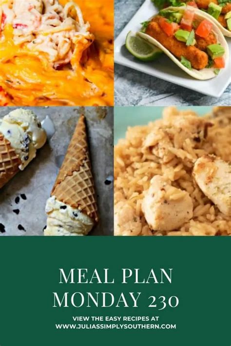 Meal Plan Monday 230 Julias Simply Southern