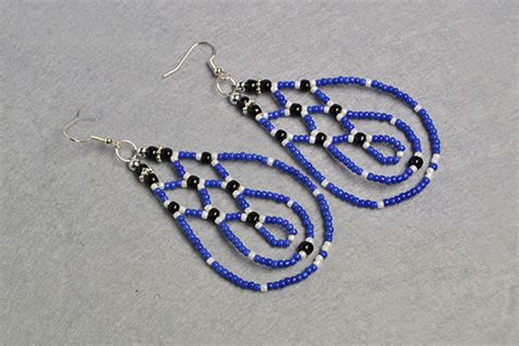 Pandahall DIY Project How To Make Blue Drop Seed Beaded Earrings