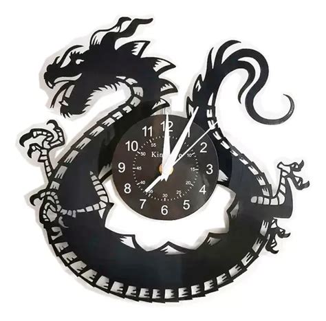 Reloj De Pared Vinilo Dragon 29x28 Cms Sant cars Cuotas sin interés