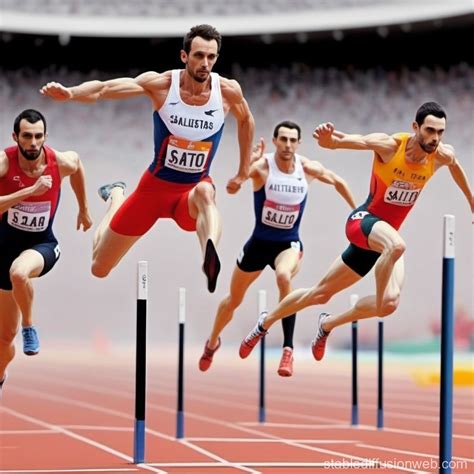 Illustrated Stages Of Long Jump In Athletics Stable Diffusion Online