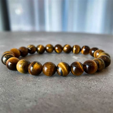 Tiger Eye Bracelet 8mm Beaded Tiger Eye Bracelet For Woman