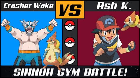 Sinnoh Gym Battle 4 Ash Vs Crasher Wake Pokémon Sun Moon Youtube