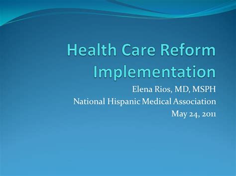 Health Care Reform Implementation Ppt Download