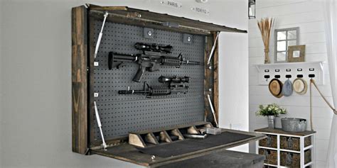 Secret Diy Gun Compartment Hides Behind A Mirror