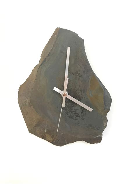 Natural Welsh Slate Wall Clock Etsy Uk