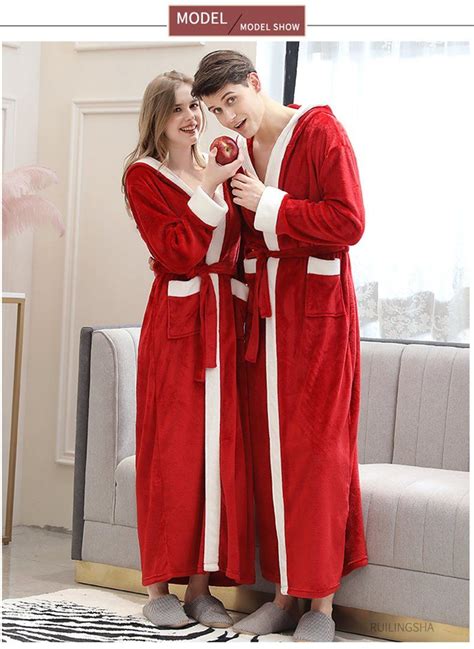 Men Winter Plus Size Long Cozy Flannel Bathrobe Kimono Warm Coral Flee Hesheonline Silk