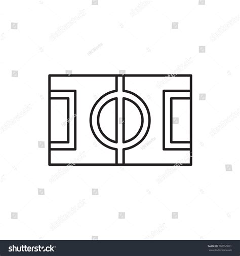 Football Pitch Icon Illustration Isolated Vector Vector De Stock