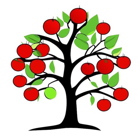 Premium Vector Digital Artwork Isolated Apple Tree In Vector Format