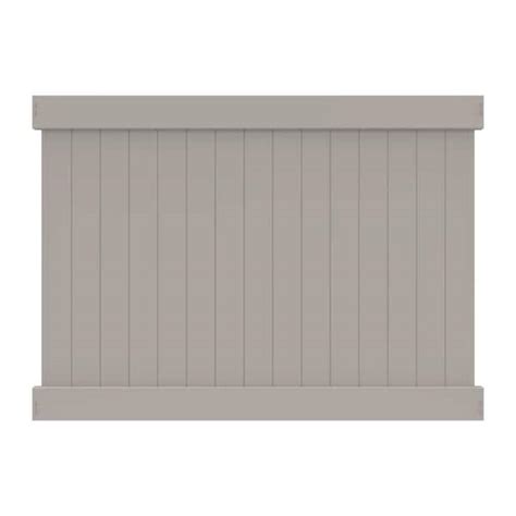 Barrette Outdoor Living Linden 6 Ft X 8 Ft Gray Vinyl Fence Panel Kit