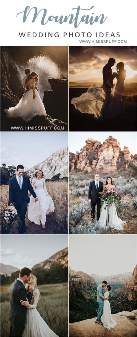 ️ 20 Mountain Wedding Photo Ideas - Hi Miss Puff