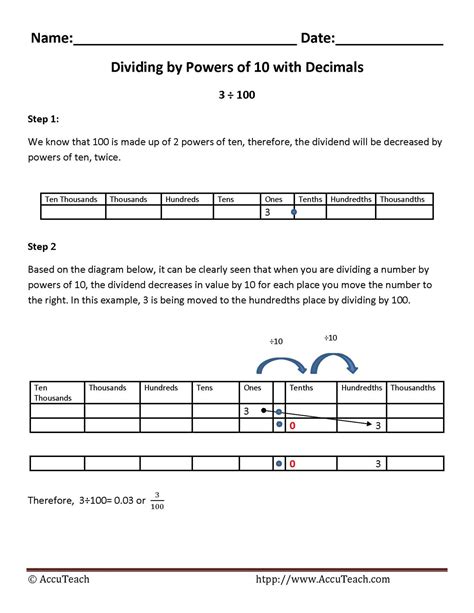 Math Activity 5nbta2 One Pager 4 Accuteach Accuteach