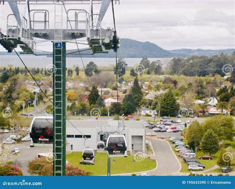 Gondola at Skyline, Rotorua, New Zealand. Stock Photo - Image of system ...