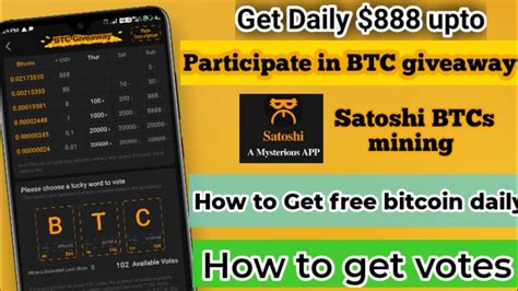 How To Participate Satoshi Btc Giveaway Free Bitcoin Mining Satoshi