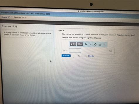 Solved A 64 Mg Sample Of A Radioactive Nuclide Is Chegg