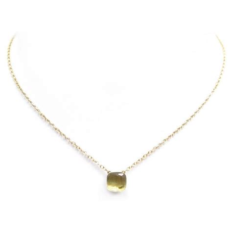 COLLIER POMELLATO PENDENTIF NUDO EN OR JAUNE 18K CITRINE GOLD