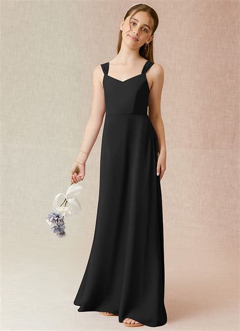 Black Azazie Denice JBD Junior Bridesmaid Dresses Azazie