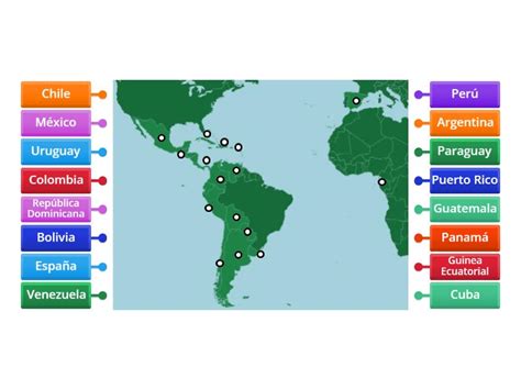 Spanish Speaking Countries Map Labelled Diagram