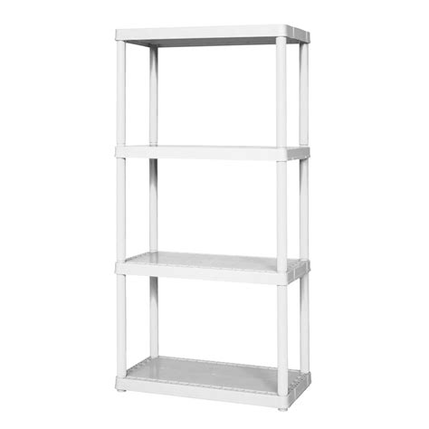 Gracious Living Easily Assembled Light Duty Solid Plastic Shelving Unit