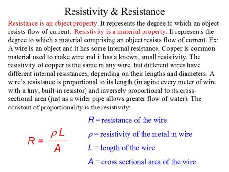 Resistivity & Resistance