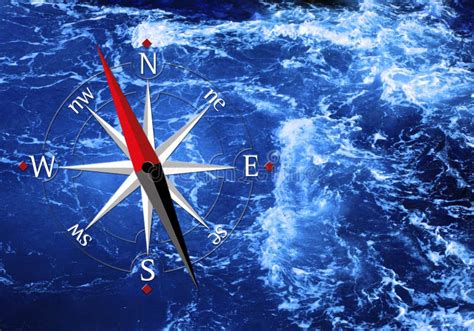 Sea And Compass Stock Image Image Of Discovery Navigate 14675567