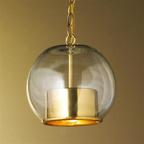 Brass Cap And Globe Pendant Pendant Lighting By Shades Of Light