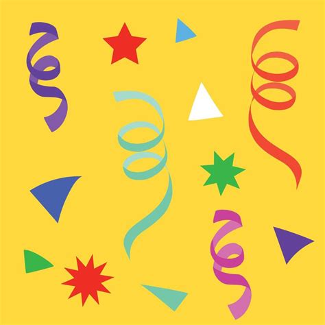 Set Of Serpentine Carnival Ribbons Vector Illustration 14494095