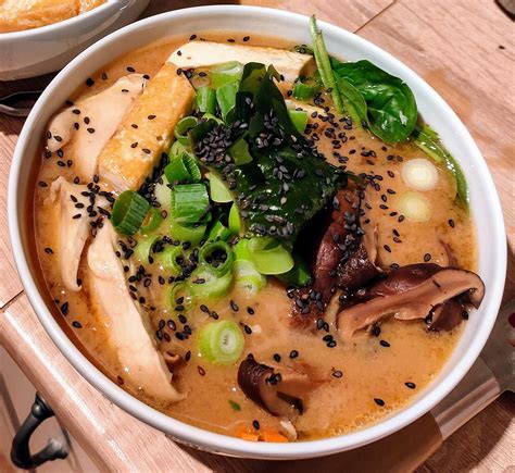 Homemade Mushroom Ramen With Seaweed And Tofu Food