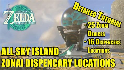 Sky Island Zonai Device Dispensary Locations Find Every Zonai Device