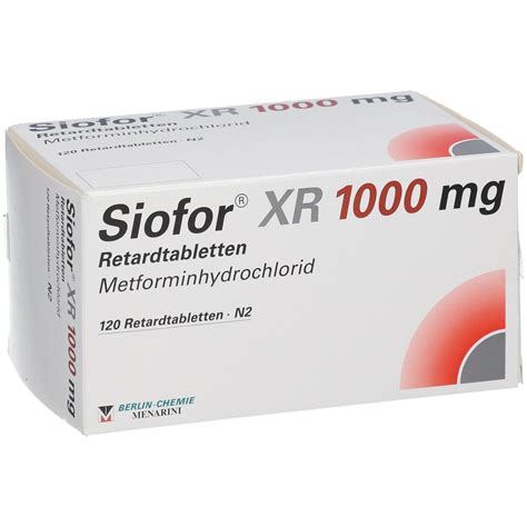 SIOFOR XR 1000 Mg Retardtabletten 120 St Mit Dem E Rezept Kaufen Shop