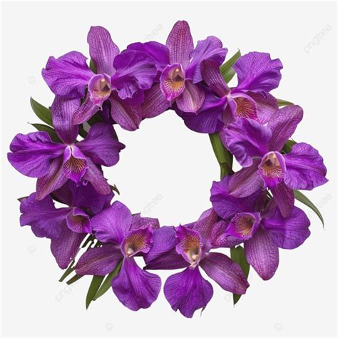 Purple Vanda Miss Joaquim Orchid Wreath Miss Singapore Orchid Png