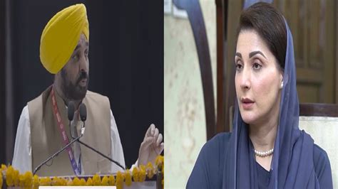 Air Pollution Bhagwant Mann Takes A Jibe At Pakistani Punjab Cm Maryam