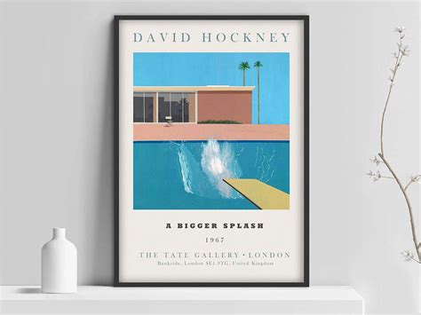 David Hockney Art Exhibition Poster A Bigger Splash Art Print Modern